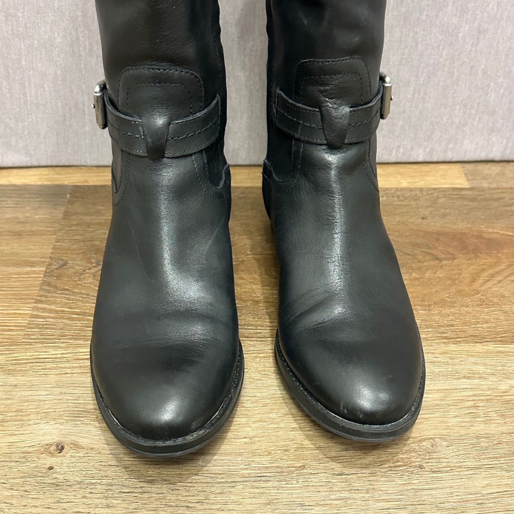 Sam Edelman Ponce Black Soft Leather Riding Boots Knee-High‎ Size 6.5 - Picture 12 of 13